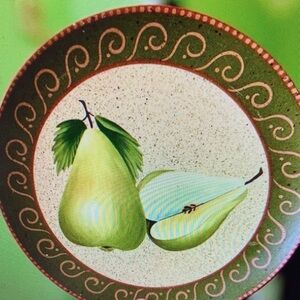 Vintage Home Interiors and Gifts Cottagecore Pear Decorative Plate Wall Decor